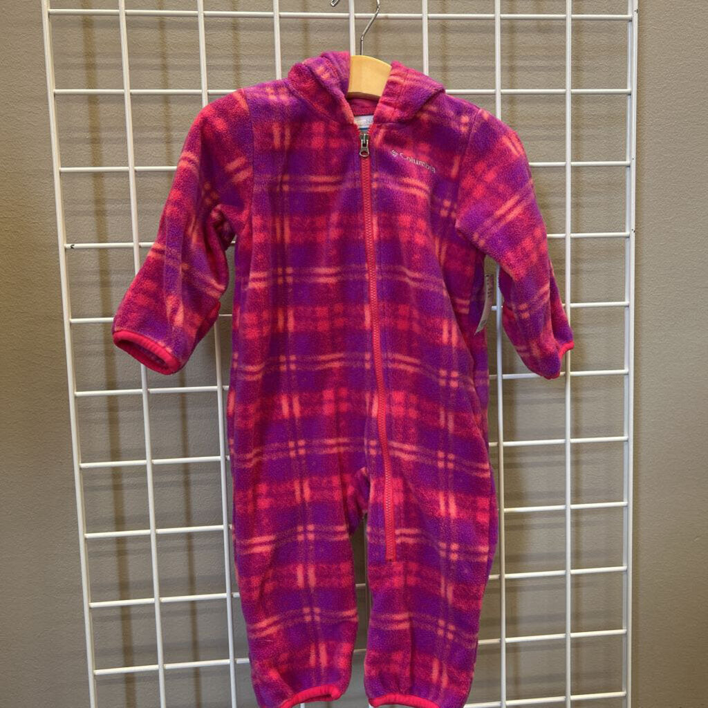 Columbia Plaid Fleece Bunting - 6/12m